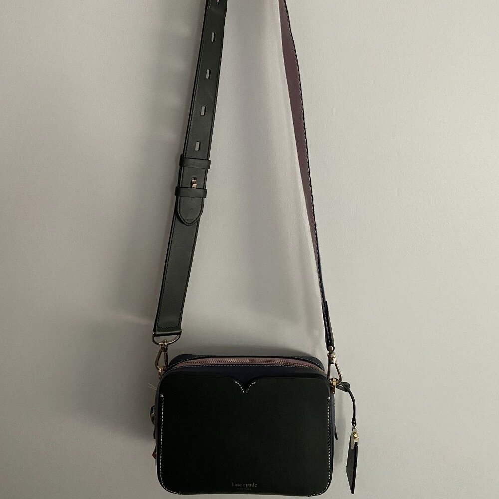 Kate Spade New York Handcrafted Crossbody Soft Leather - Black, Pink